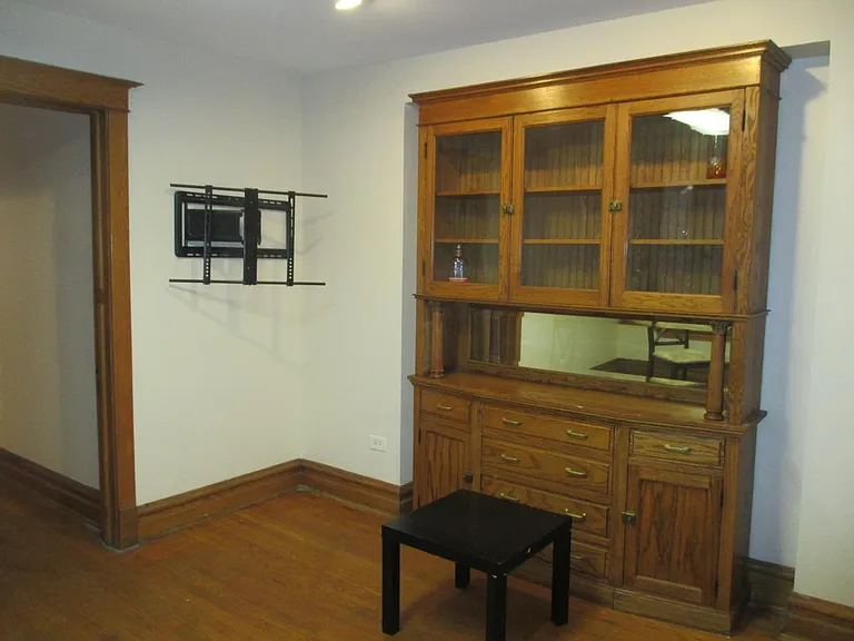 Antique hutch + wall mounting bracket for flat screen TV