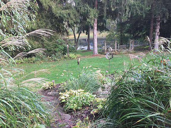 Firepit deck with swings 