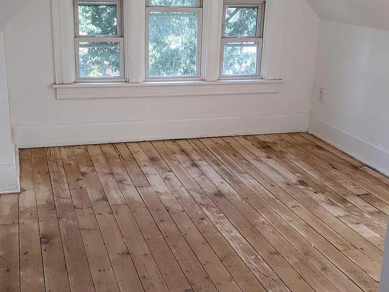 The original floors, after sanding and before being sealed.