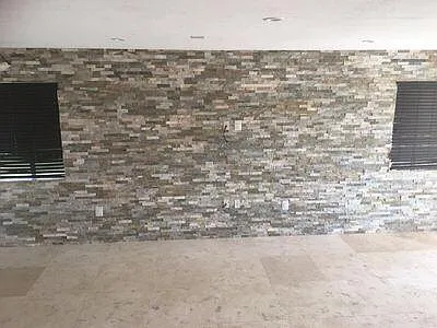 Living areas stone wall