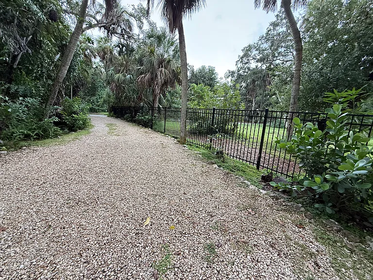 Driveway leading to scenic and secluded property