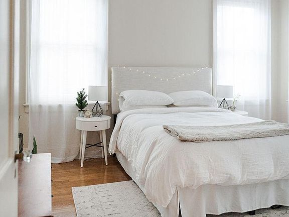 Large hardwood floor bedrooms