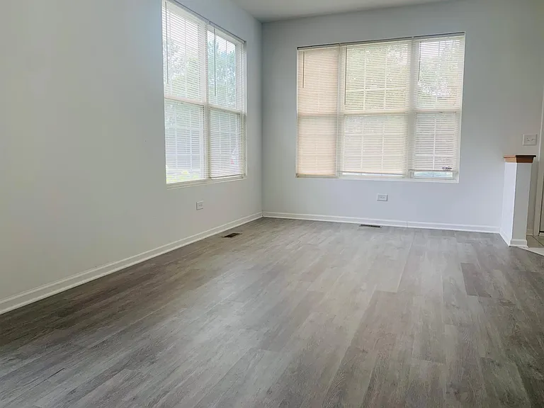 Living room with new floor