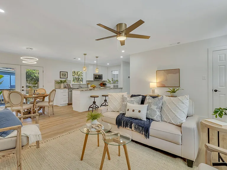 Open Concept Living, Dining and Kitchen