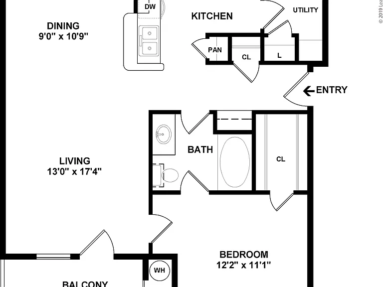 1X1SM: Beds - 1: Baths - 1: SqFt Range - 852 to 852