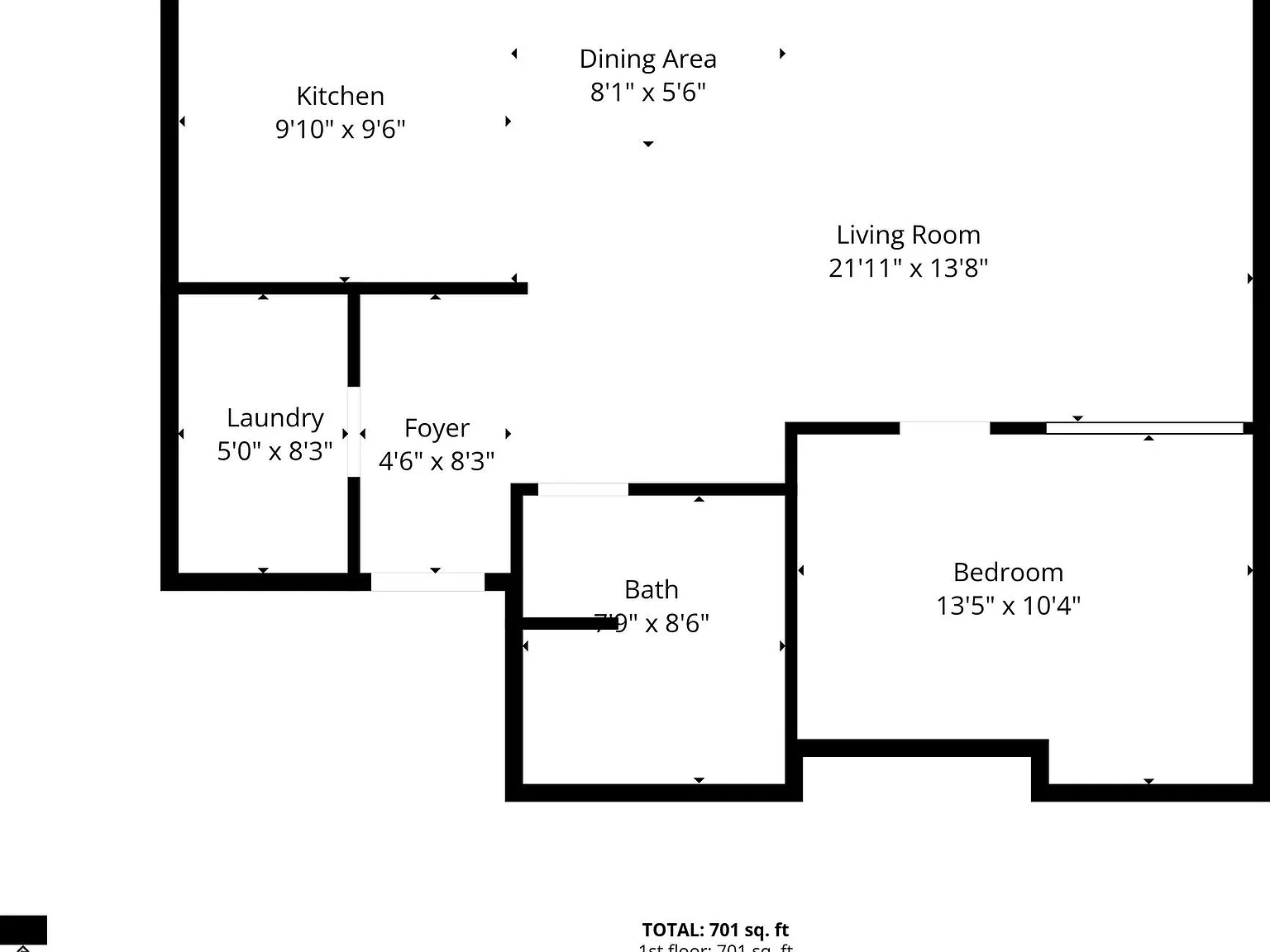 1 bed, 708 sqft, $4,500 — Photo 2