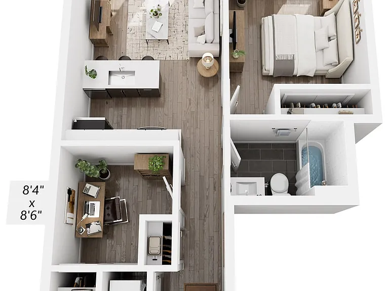 1 bedroom + den 1 bedroom + den