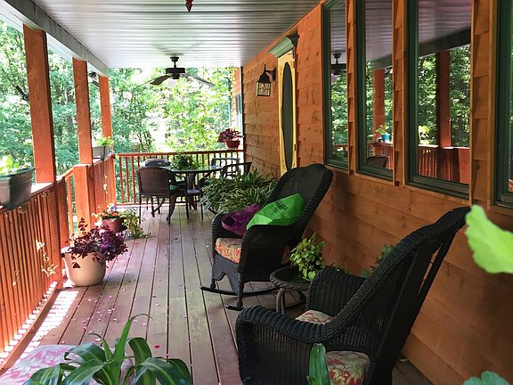 Spacious front porch