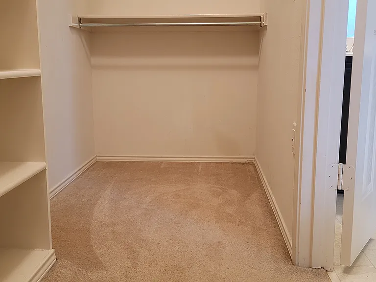 Inside master closet