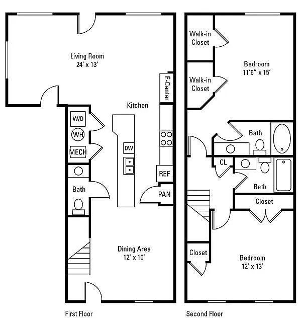 Floor plan Pergola II Townhome