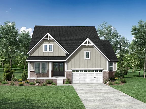 brick and board and batten house