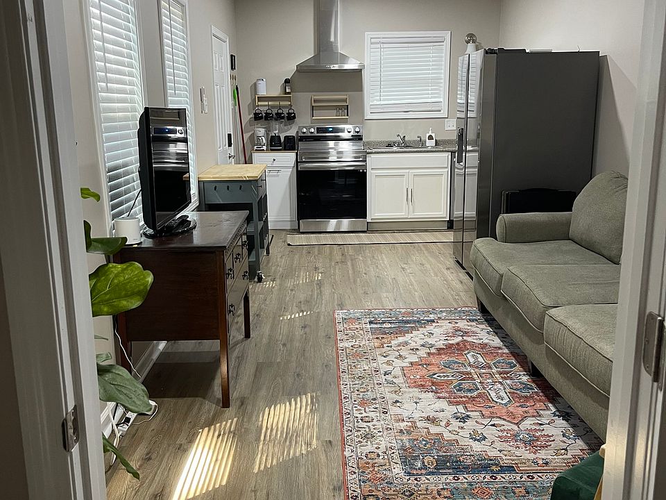 Living room and kitchen
