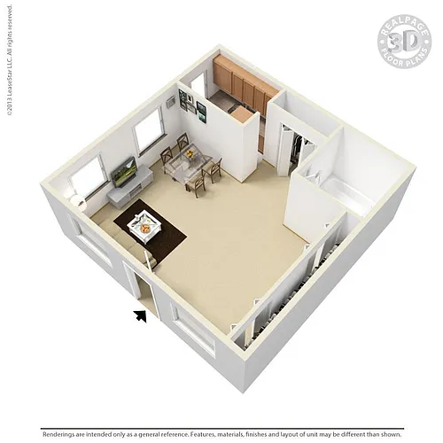 Floor plan Renovated Studio