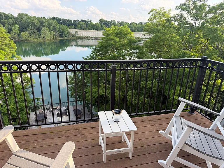 Private lakeside deck