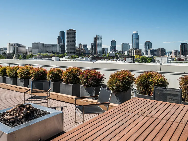 Rooftop Deck with Views of the City