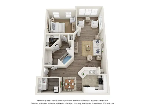 Floor plan Eastwood Reno S 1x1 - 965 SQ Ft