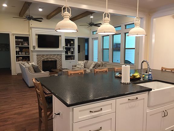 Kitchen into living room