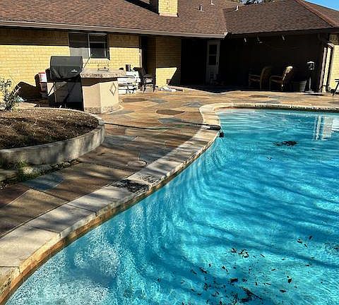 Backyard pool and patio
