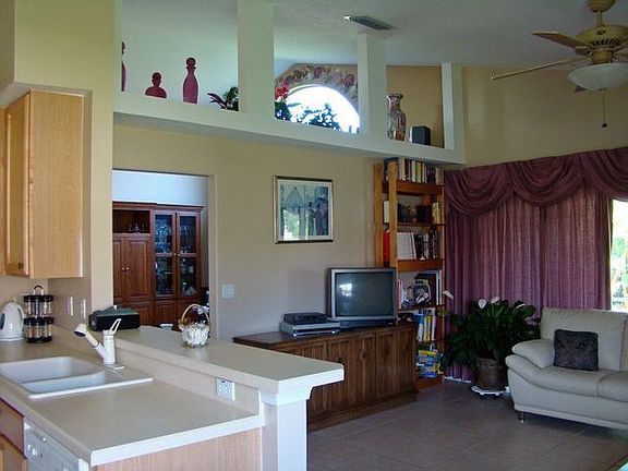 Kitchen and family room