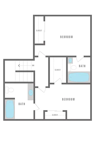Floor plan 2 Bedroom 2 Bath