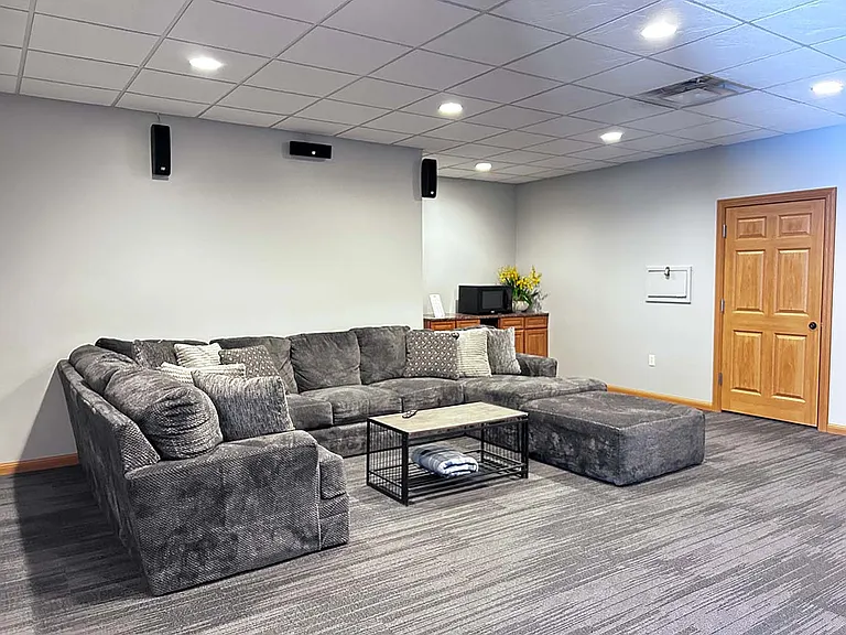 Put on your favorite flick in our private theater room.