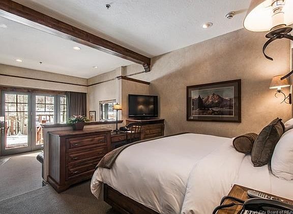 View from king suite out to private balcony