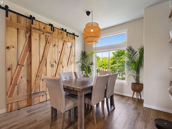 Custom built pantry with beautiful, custom barn doors