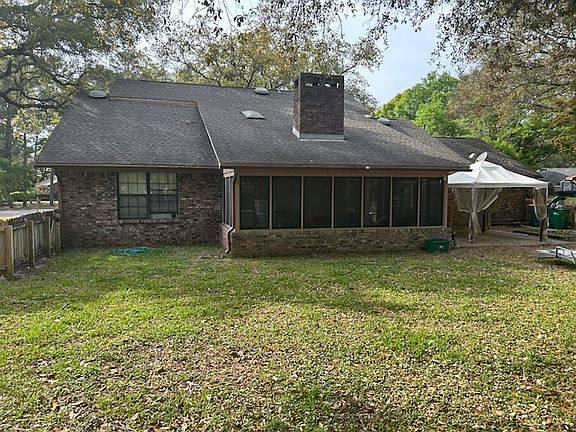 Backyard with wood fence