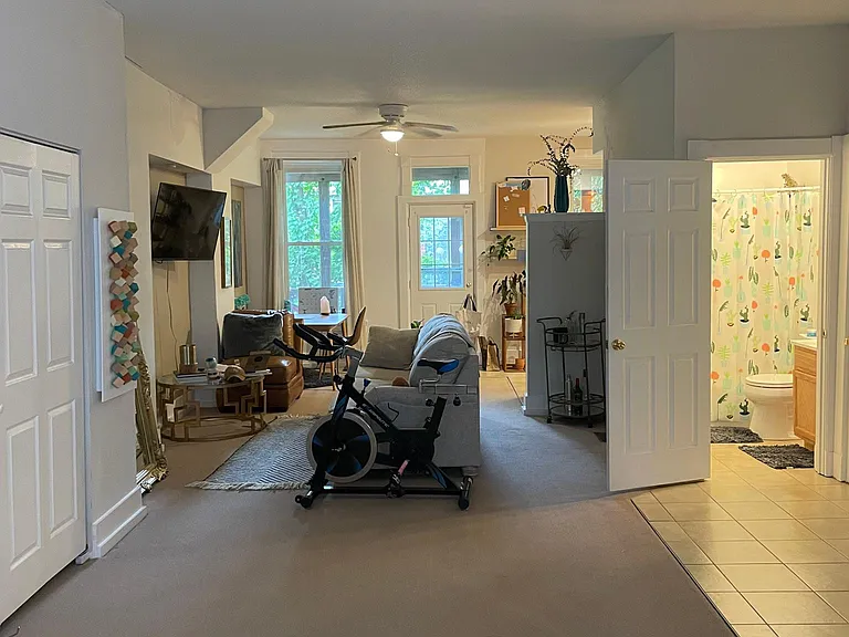 Interior of 2203 Park Ave., Unit 1 - when furnished (not included), Front to Rear View