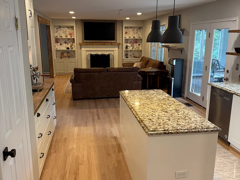 kitchen into living room