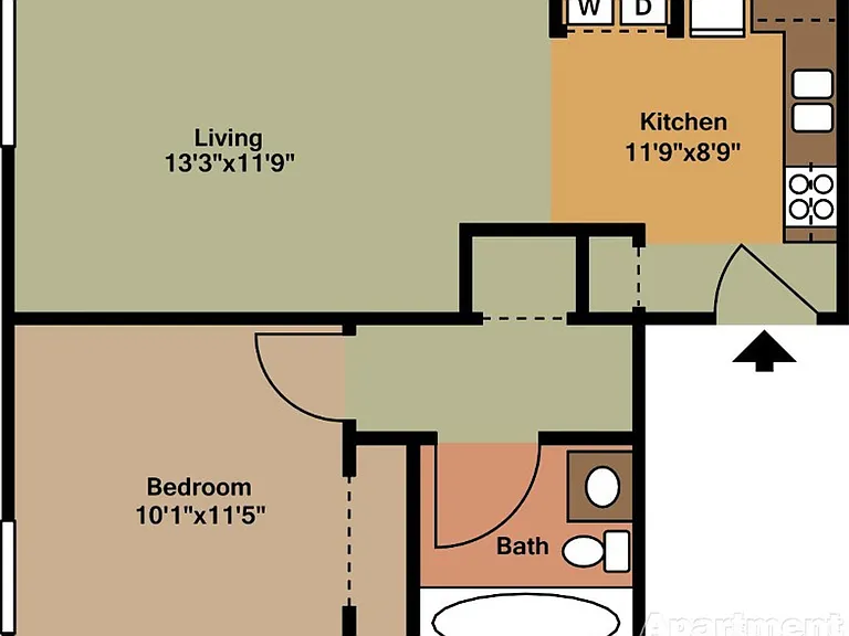 Two bedroom, 1 bathroom, patio — Photo 38