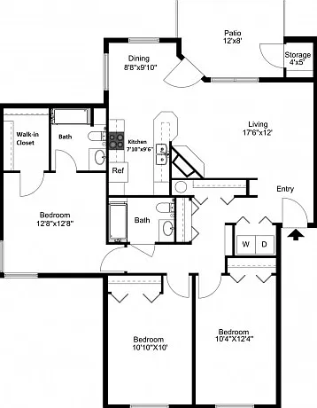Platinum Plus - 3 Bedroom, 2 Bathroom Platinum Plus - 3 Bedroom, 2 Bathroom