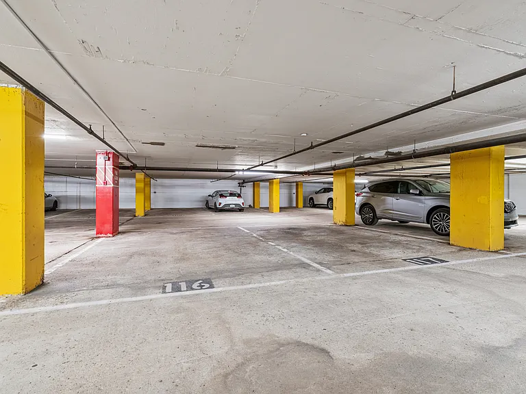 The rent includes the use of TWO INDOOR GARAGE RESERVED parking spots on Level G2