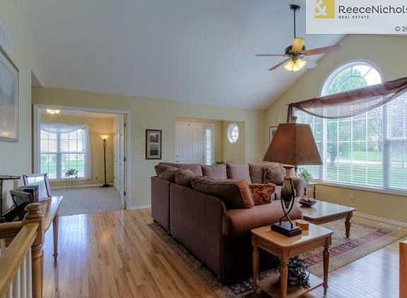 A view from the Living Room to the front entry and Bedroom/Offic