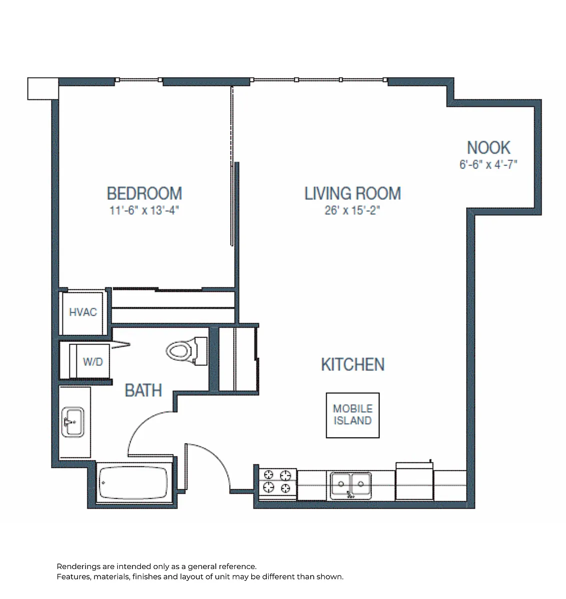 Floor plan 1B1B