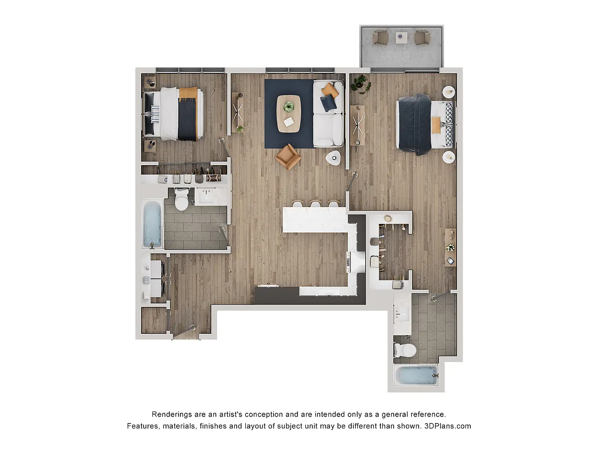 Floor plan Two Bedroom