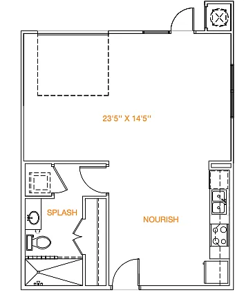 Floor plan 0x1 711 sf Classic-S1