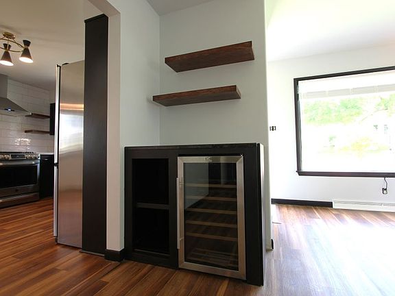 wine fridge/ living room space