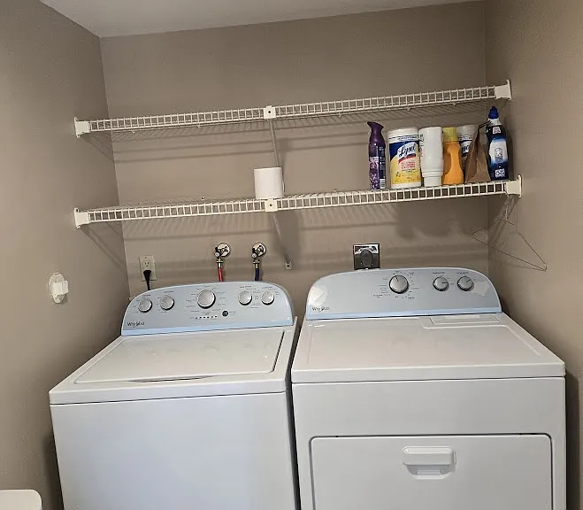 New Washer and Dryer and half bathroom