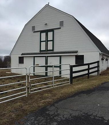 End view of barn