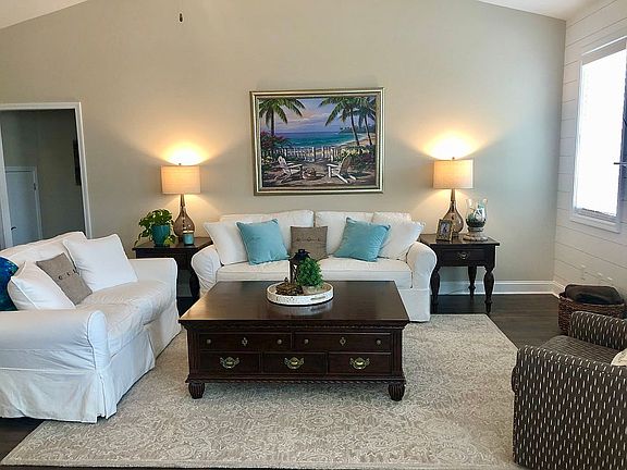 living room off of kitchen