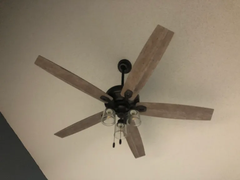 New ceiling fan vaulted ceilings only two units have this feature in the complex