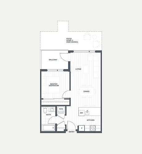 Floor plan C12 1 Bed 1 Bath