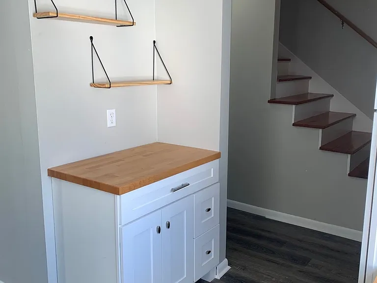 Kitchen - additional storage & open shelving