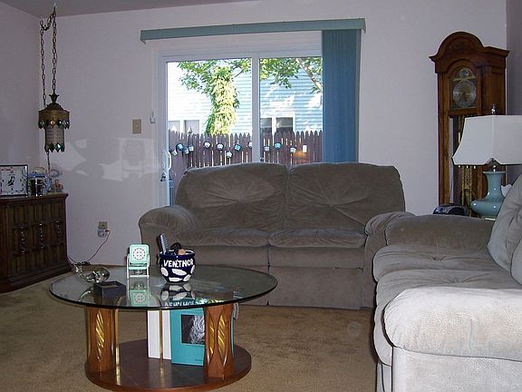 Living room with slider to patio.