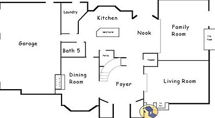 Floor plan, downstairs