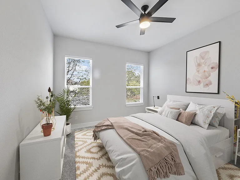 Bedroom 5. This image shows a virtually furnished space. Bedrooms come unfurnished.