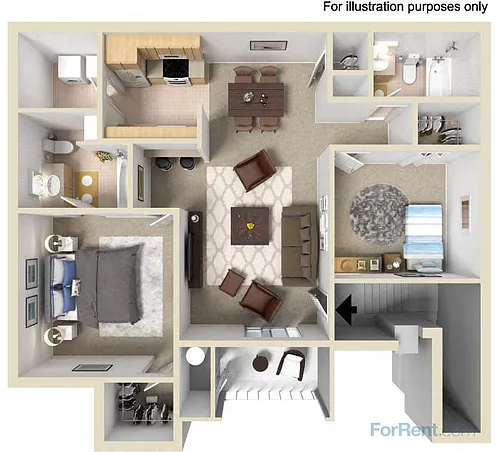 Floor plan Two Bedroom