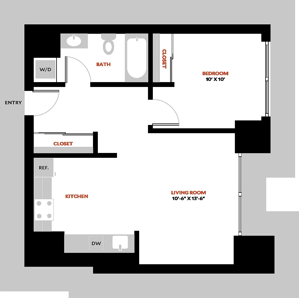 Floor plan Plan 1J