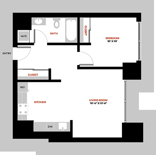 Floor plan Plan 1J